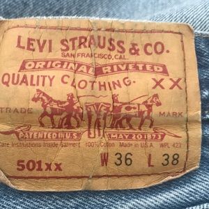 Levi’s 501xx 36W 38L